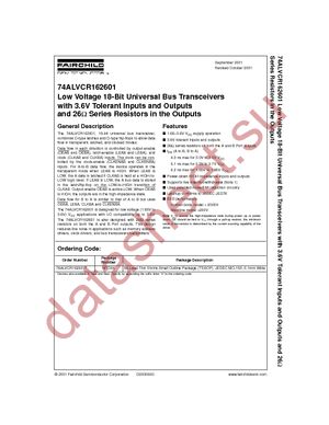 74ALVCR162601TX datasheet  